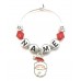 Personalised Christmas Glass Charm with Santa